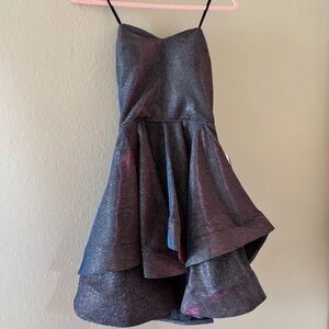 Blondie Nites Iridescent Strapless Homecoming Dress